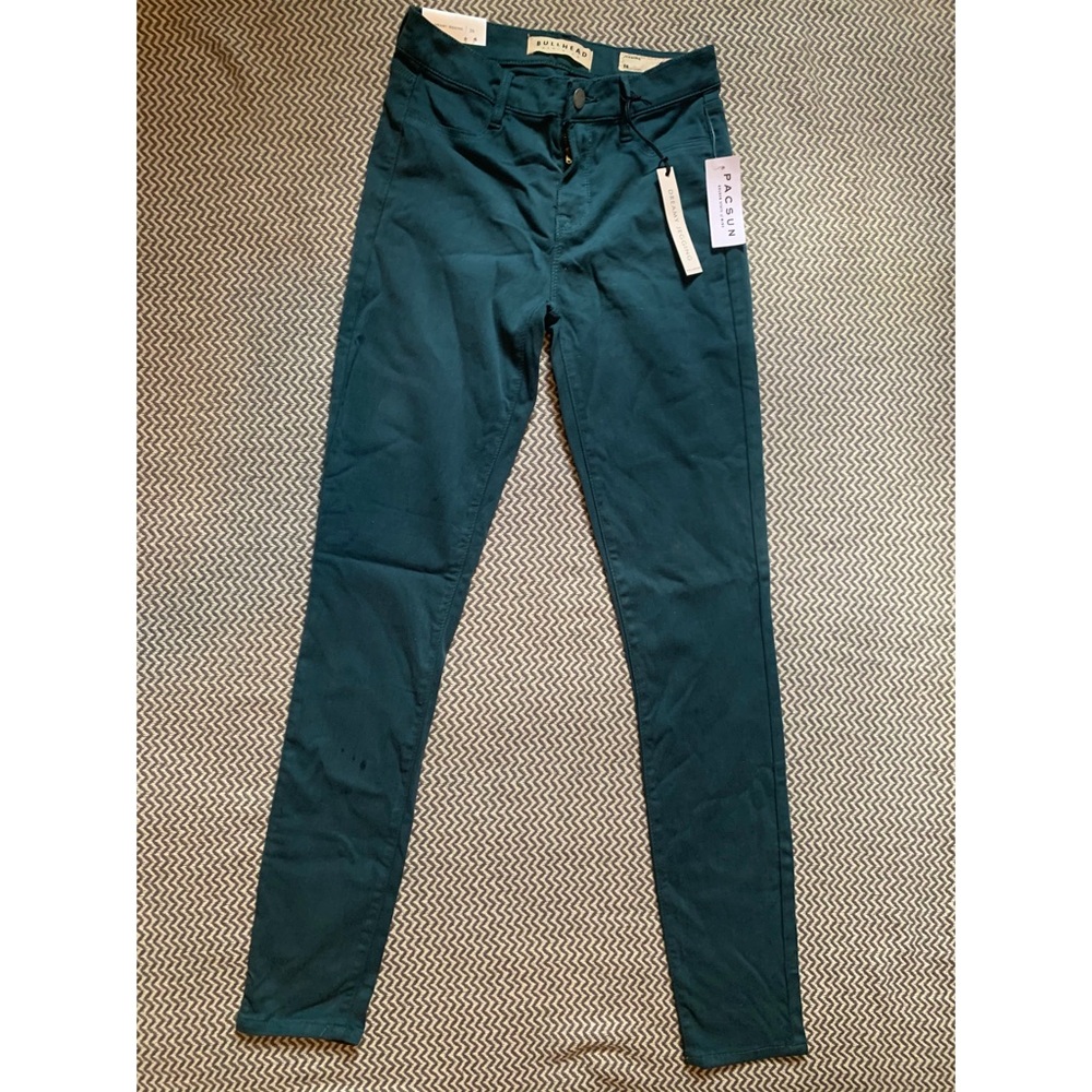 Bullhead Teal Skinny Jeggings
